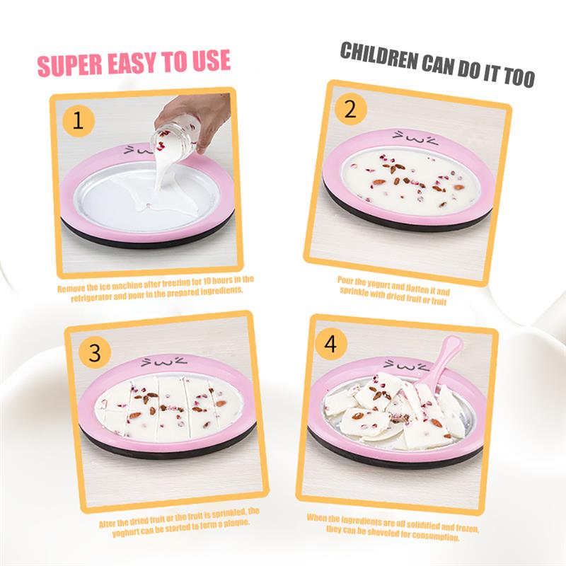 Mini Eis Maschine Gebraten Joghurt Maschine Sommer Kühle Eiscreme Maschine Kleine Haushalts Gebraten Eismaschine