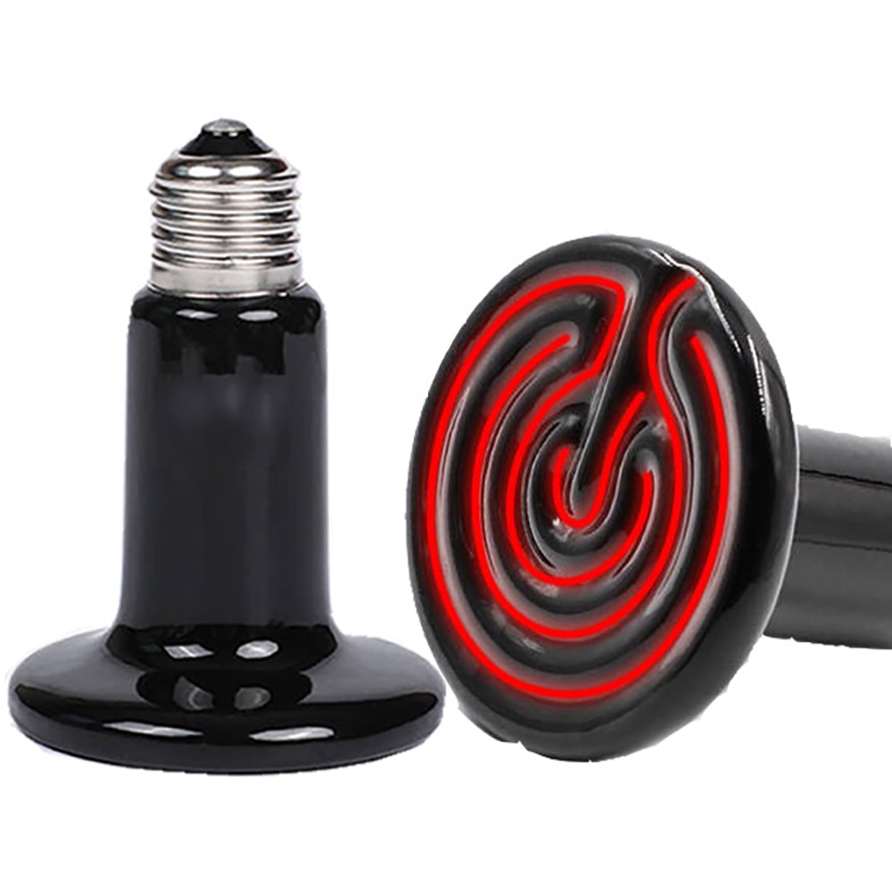 Reptil Heizung Lampe 25/75/100/200W Keramik Infrarot Lampe Reptil Birne Temperatur Kontrolle Ausrügestochen 220v-240v