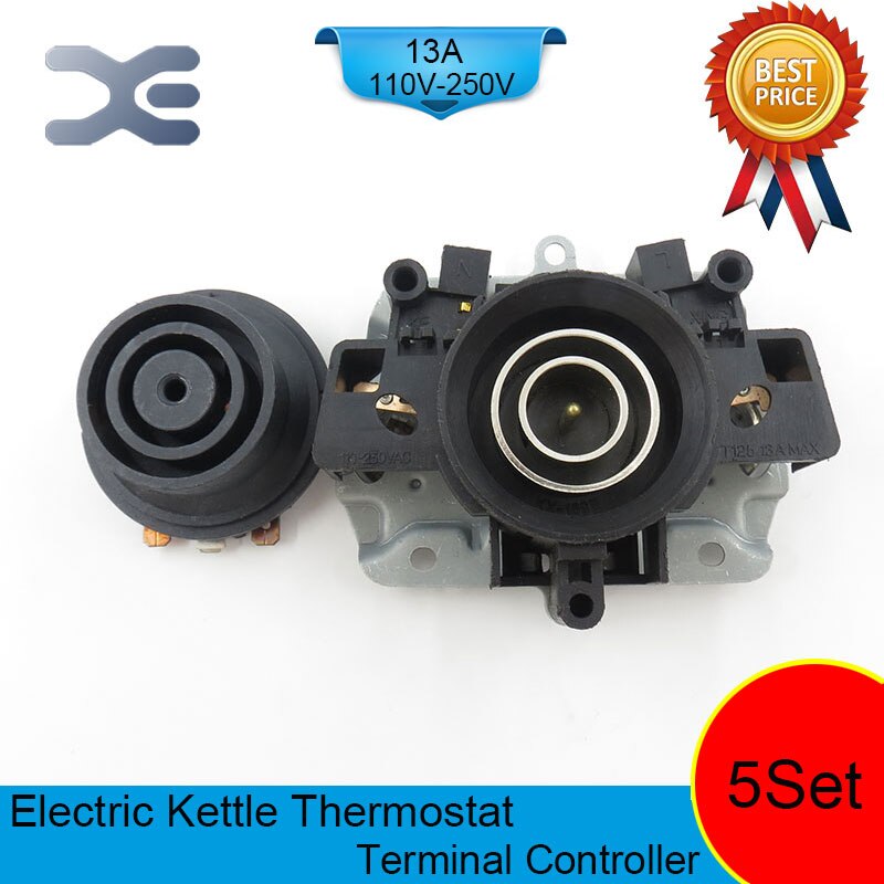 5 satz/los T125 13A 110-250V NC Terminal Regler Neue Wasserkocher Thermostat Unbenutzt Ersatzteile für Elektrische Wasserkocher EK1702
