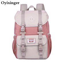 Leinwand Laptop Rucksack Frauen Rosa Rucksack Schul Für Teenager Mädchen Reise Rucksack Mochila Feminina Sack A Dos