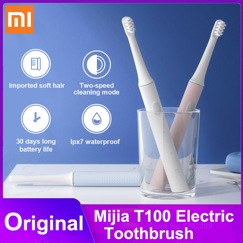 Xiaomi Mijia Schall- Elektrische Zahnbürste T100 kabellos USB Aufladbare Zahnbürste Wasserdichte Ultraschall Automatische Zahnbürste