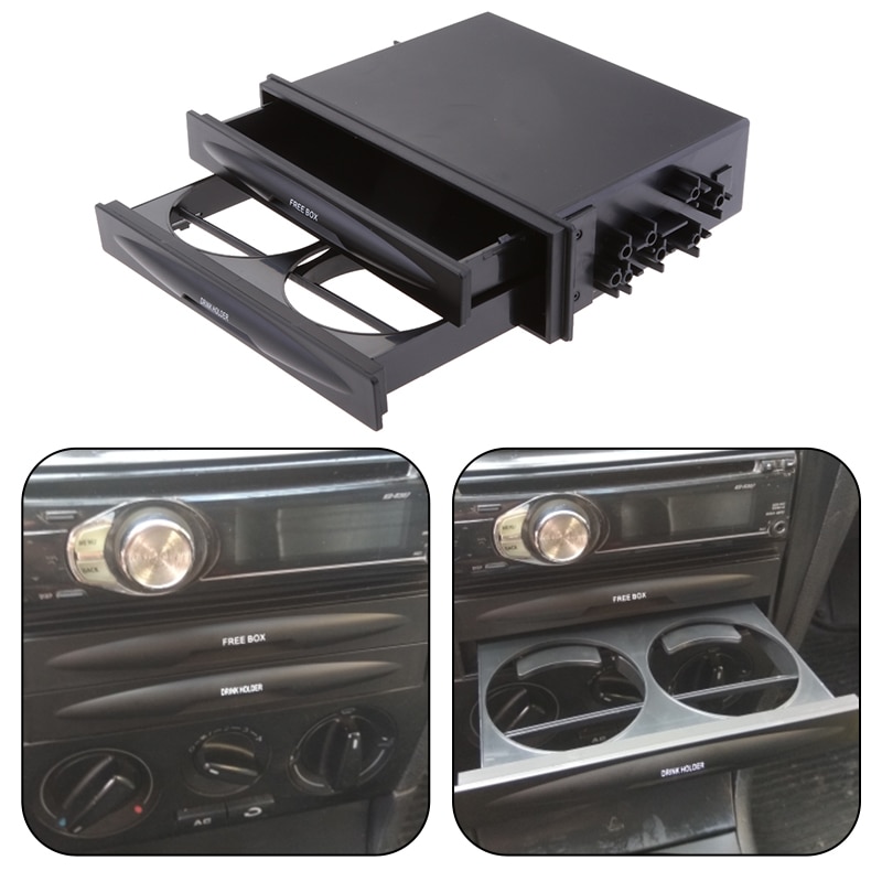 Auto Tasse Trinken Halfter Lager Kasten Veranstalter Doppel Lärm Radio Tasche Auto Vorderseite Tasse Halfter Trinken Flasche Stehen CX-28 Radio tasche