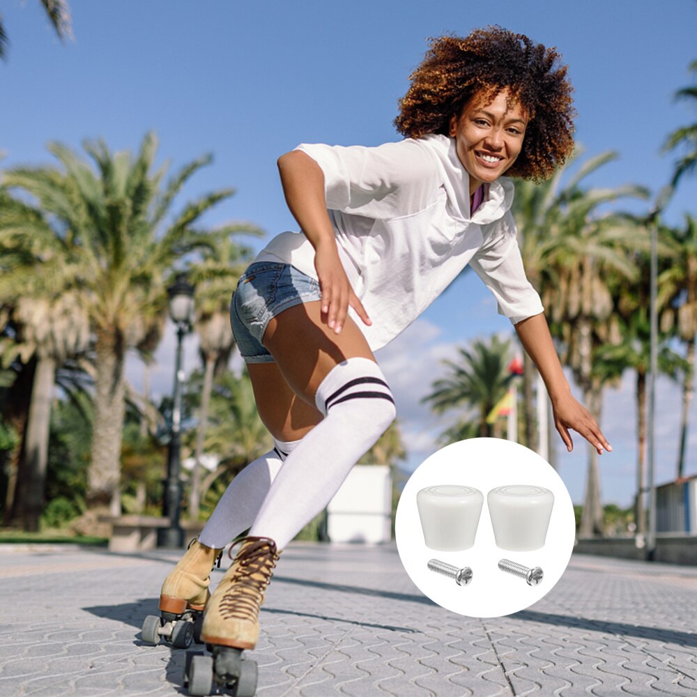 4 stücke ÜSpund Bremsen Block Rollschuhe Bremsbeläge Praktische Bremse Köpfe