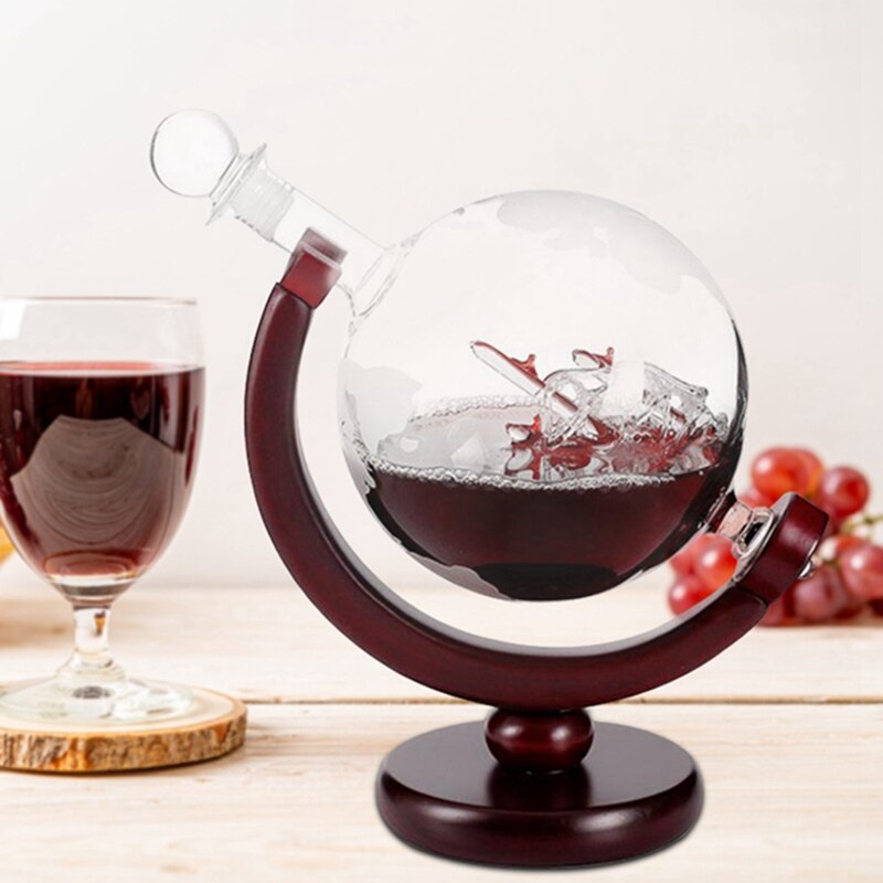 850ml Whiskey Globus Karaffe Krug Handwerk Wein Flasche Dekoration Wein Container Wein einstellen Wodka Spender Startseite Bar Werkzeug