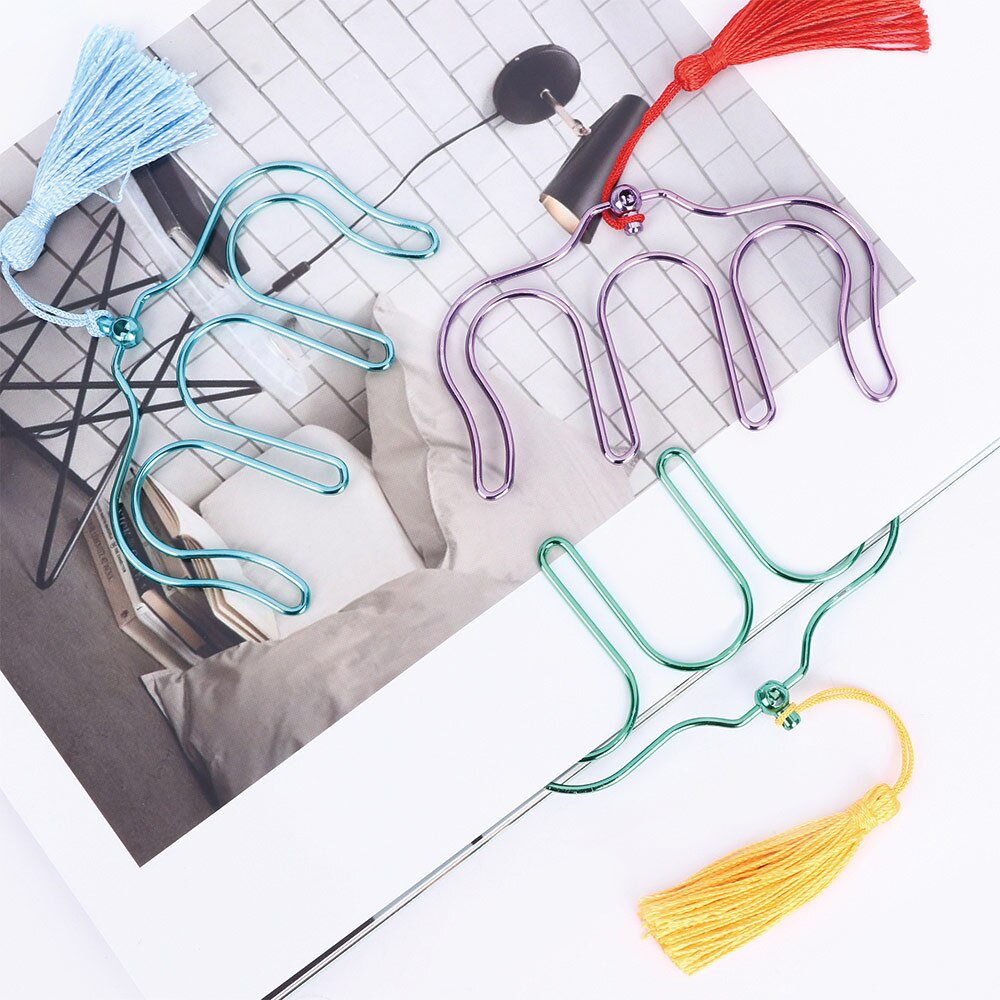 Musik Buch Registerkarten Clip Galvani Metall Lesezeichen Rose Gold Seite Halfter Papier Clip Musik Ordner Mit Quaste