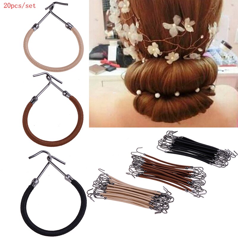 20Stck Elastische Clips Pferdeschwanz Clip Halfter Bungee Haar Dicken Haar Headwear Beugt Haar Zubehör Mädchen Bands Gummi Mit Haken