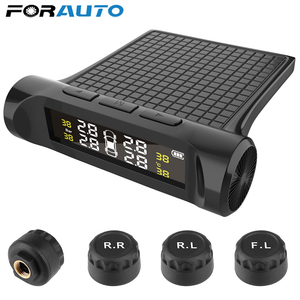 Clever Auto TPMS Reifen Druck Überwachung System Digital LCD Anzeige Auto Sicherheit Alarm Systeme Temperatur Warnung Kraftstoff Sparen