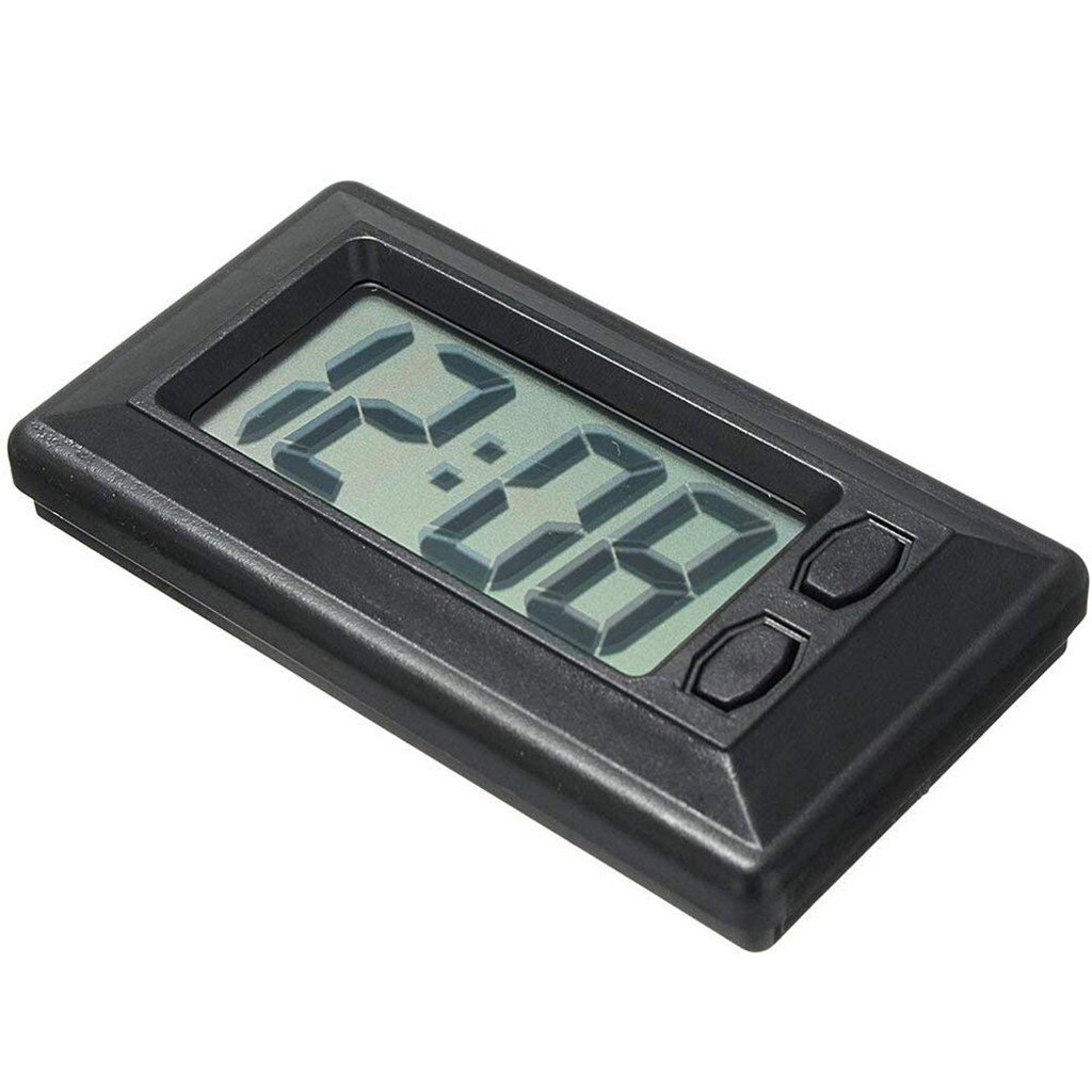 Armaturenbrett Uhr Mit Kalender Für Ultra-Dünne LCD Digital Anzeige Schwarz Auto Hause Elektronische Digitale Uhr Heimat Dekor Auto uhr # A