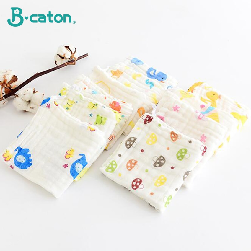 Baby Taschentuch Baby Gesicht Handtuch Baby Karikatur Schlecht Baumwolle Spucktuch Weichen, Saugfähigen 6-Schicht Blick Kindergarten Waschlappen