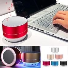 Mini kabellos Bluetooth Lautsprecher Tragbare Lautsprecher Metall Subwoofer Soundbar Unterstützung U Disk TF Karte Musik-Spieler mit LED-leuchten