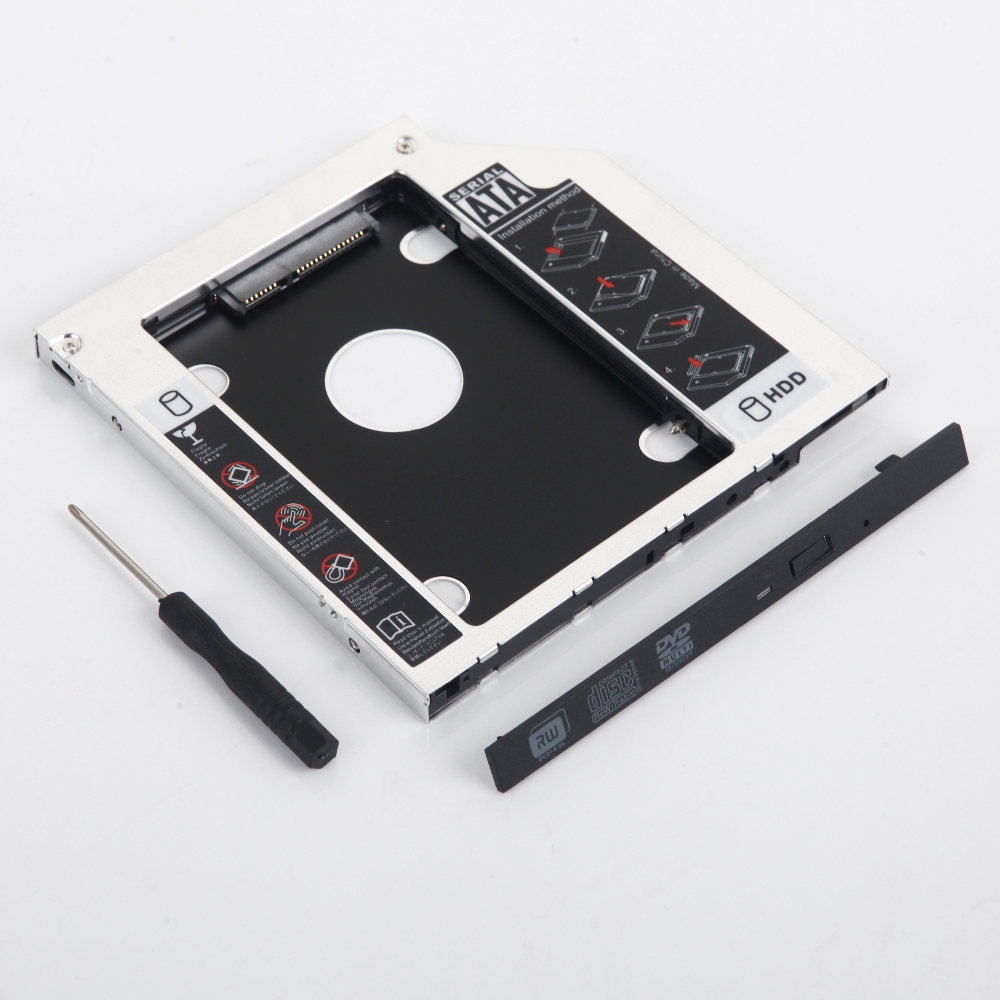 9,5mm 2nd HDD SSD Festplatte optisch Bucht Caddie Rahmen Adapter für HP ZBook 15 17 Arbeitsplatz + HP HAUSE 15-ac120nd