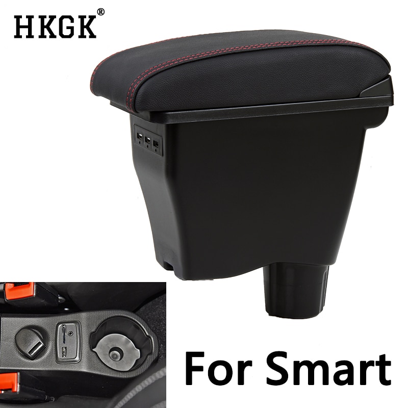 Für Clever fortwo armlehne Kasten Universal- Wagen center konsole Clever forfour caja änderung doppel angehoben mit USB keine Montage