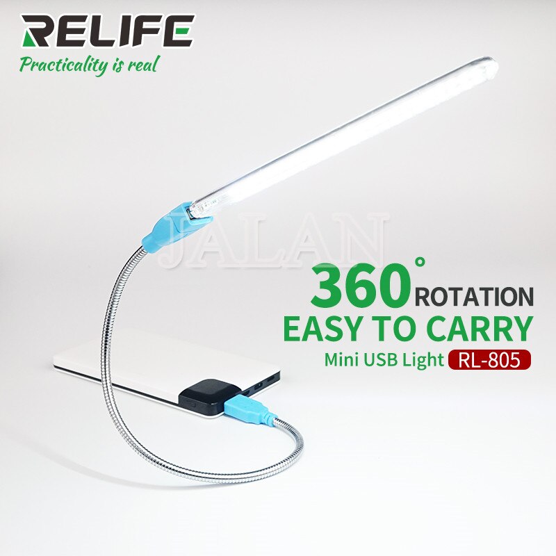 RELIFE RL-805 USB Mini LED Lampe Handy, Mobiltelefon Telefon Reparatur Beleuchtung hell