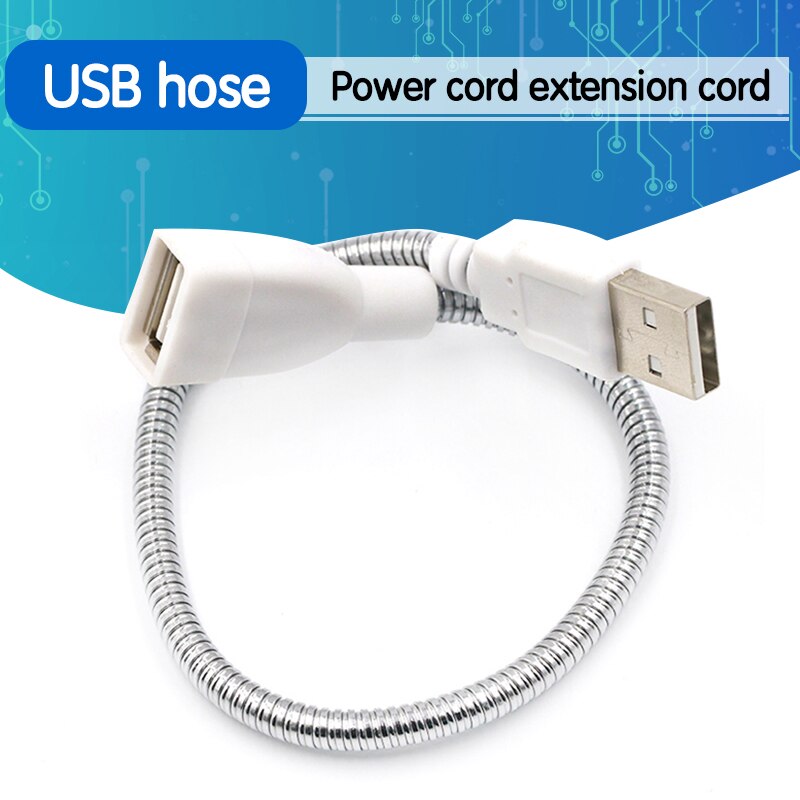 USB Verlängerung Kabel Männlich zu Weiblich Verlängerung Kabel LED Licht Adapter Kabel Metall flexibel Rohr für Laptop PC