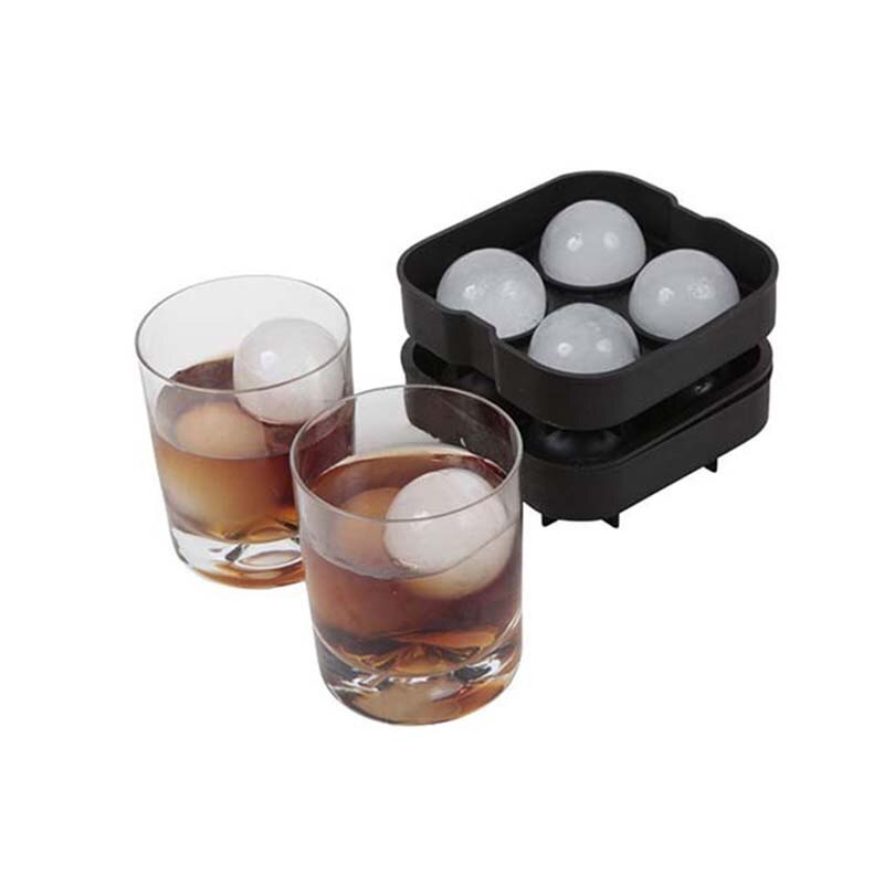Silikon 4-See Eis Eishockey Schimmel Eis Würfel Ball Hersteller-bilden-bilden Ziegel Runde Bar Accessiories Eis bilden Küche Werkzeuge
