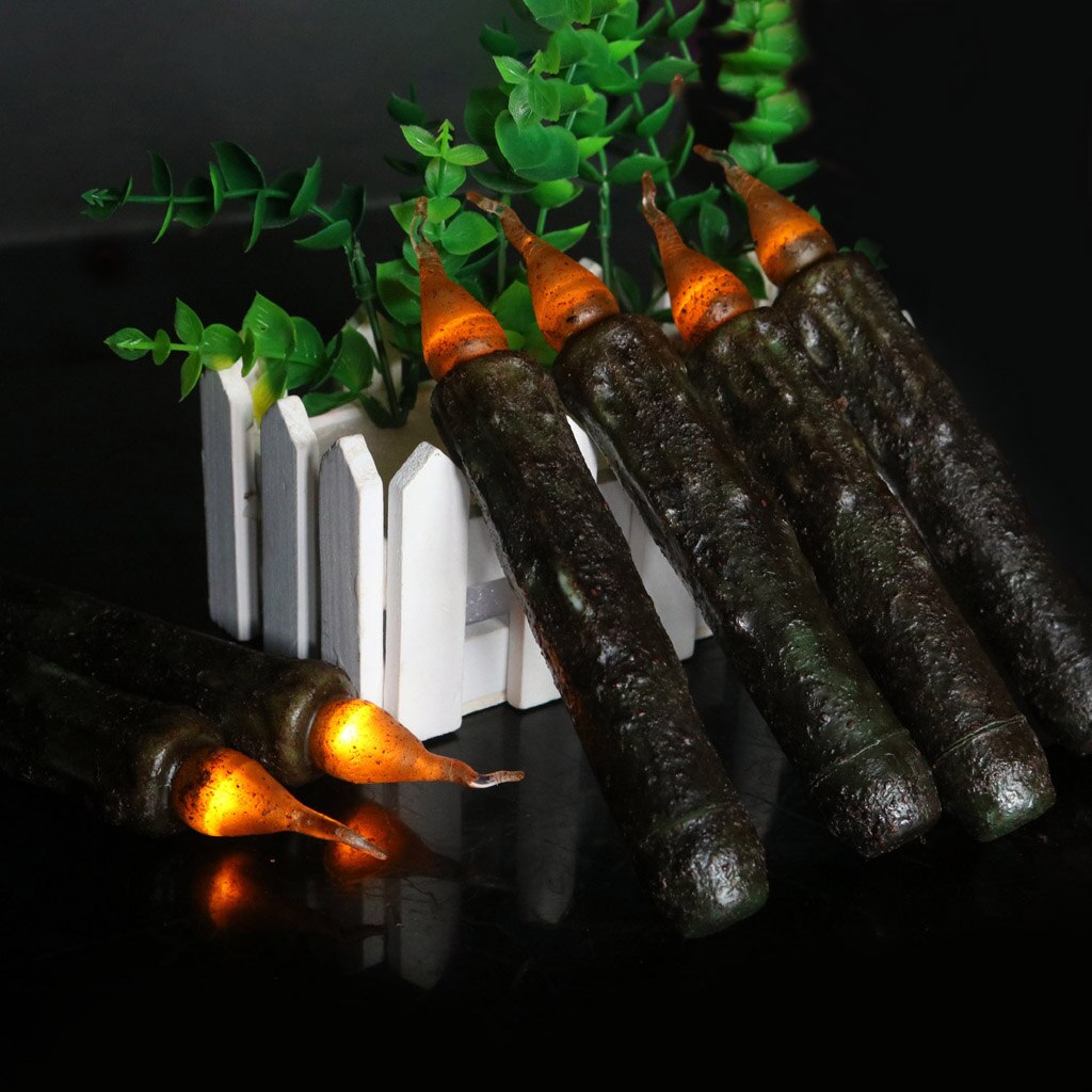 17cm LED Flameless Wachs Kerze Batterie betrieben verjüngen Säule Kerze LED+Plastik Kerzen Pro Gaststätten Hotels Museen Schwarz