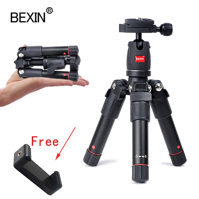 BEXIN Mini stativ dslr Schreibtisch kamera telefon stehen stativ flexibel tragbare falten reise stativ für dslr kamera mit Mini kugelkopf