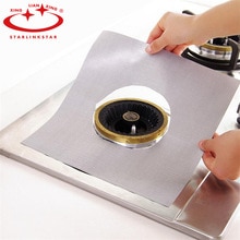 4 teil/los Mehrweg Gas Herde Schutz Pad Glas Faser Nicht-Stock Schutz matt Einfach Sauber Waschbar Gas Herde Reinigung Pad