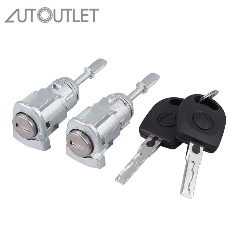 AUTOUTLET 2Stck sperren Zylinder Für VW Golf IV Bora Skoda Fabia 604837167 604837168 Vorne Verknüpfungen Rechts Verriegelung Zylinder + schlüssel Türschloss