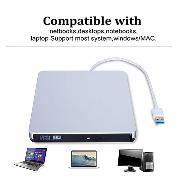 Externe USB 3,0 DVD Stock Tragbare Optische CD DVD RW Rom Spieler für Laptop PC DU55