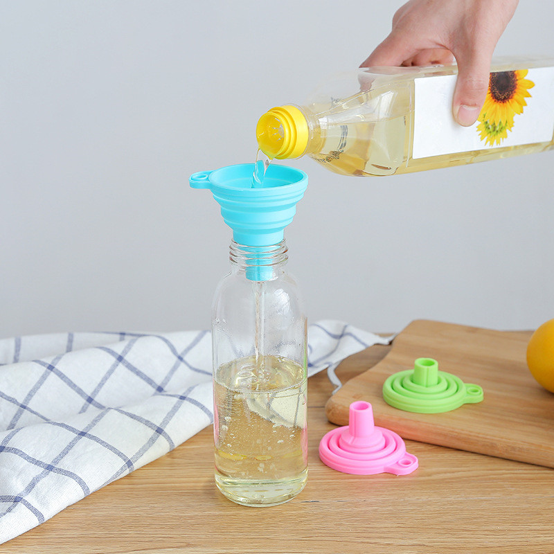 Küche Zubehör Silikon Werkzeuge 1 Stck Mini Silikon Gel Faltbare Stil Trichter Trichter Küche Kochen Werkzeuge Küche Spielereien
