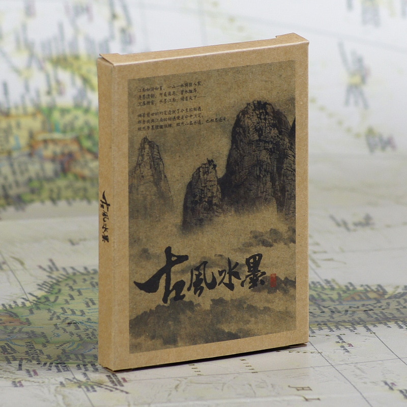 30 blätter/LOS Chinesische Tinte Malerei Serie Postkarte/Gruß Karte/Wünschen Karte/Weihnachten und Neue Jahr