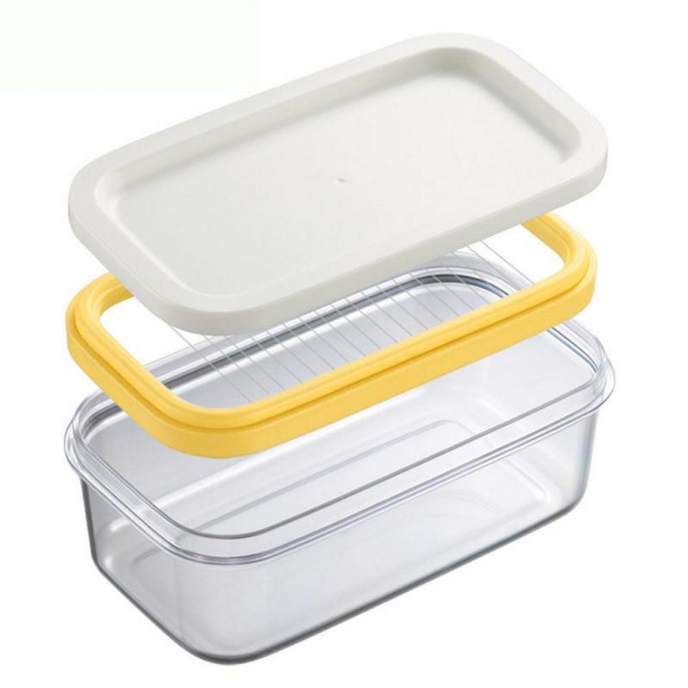 Kunststoff transparent Butter Lagerung Kasten Container Käse Server Wächter Tablett Butter Gericht Kasten mit Deckel Käse Bord Küche Werkzeuge