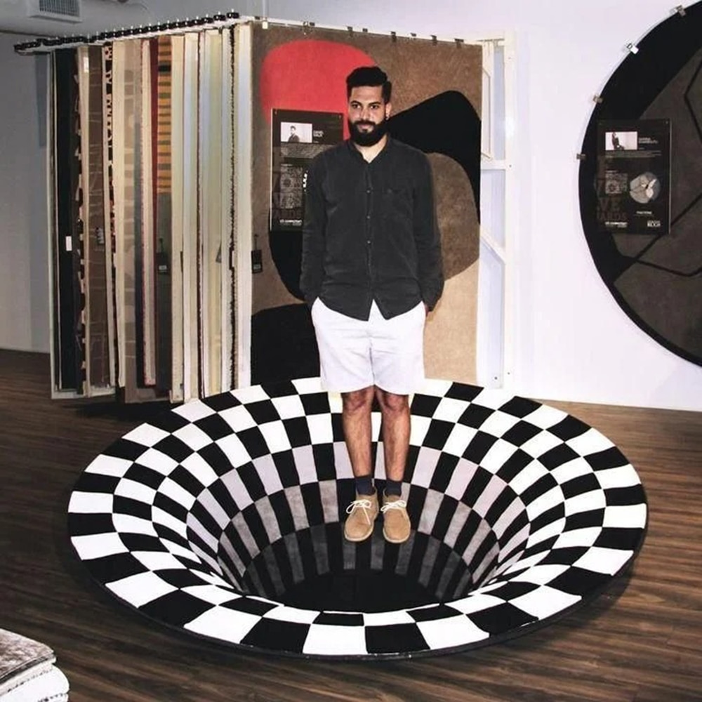3D Wirbel Illusion Teppich Strudel drucken Optische Zimmer Dekoration Illusion Bereichen Teppich Teppich Boden Pad nicht-Unterhose Fußmatt Matten für Heimat