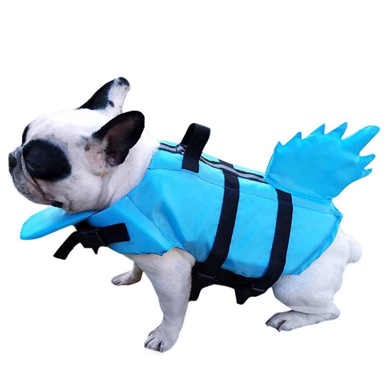 Drachen Schwanz Hund Leben Jacke Sicherheit Kleidung Haustier Leben Weste Sommer Hund Schwimmen Kleidung Französisch Bulldogge Flosse Jacke