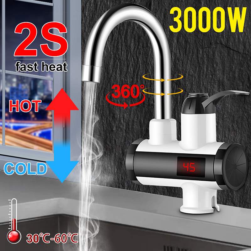 3000W Elektrische Küche Wasser Heizung Wasserhahn sofortig Heißer Wasser Wasserhahn Heizung Kalte Heizung Wasserhahn Tankless Durchlauferhitzer