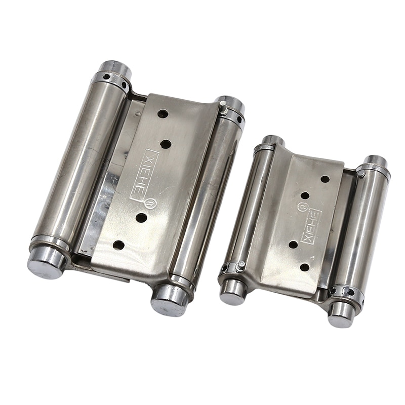 Doppel Offenen Tür Scharnier Edelstahl Frühling Auto Schließen Falten Scharniere Zwei-weg Offene Tür Bar Zaun Cowboy Tür Hardware-