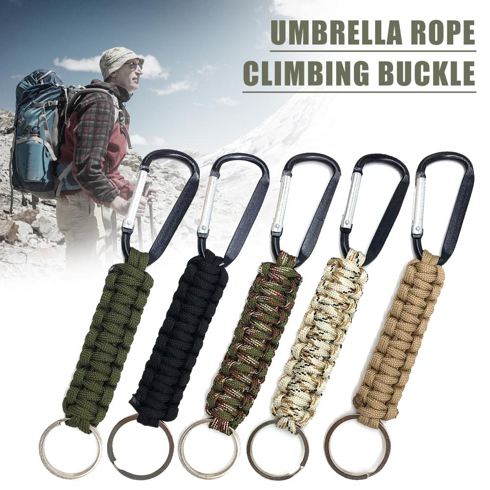 Freien Regenschirm Seil Klettern Schnallen Sieben Kern Regenschirm Seil Gewebt Schlüssel Kette Klettern Zubehör Zufällige Farbe