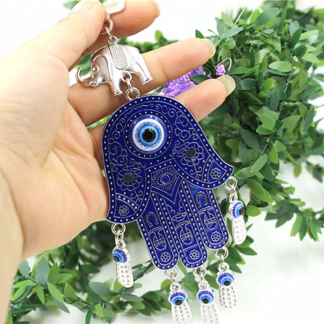 Türkische Blau böse Auge Hamsa Hand Amulett Zauberstab Schutz Hängen Autos Wohnkultur