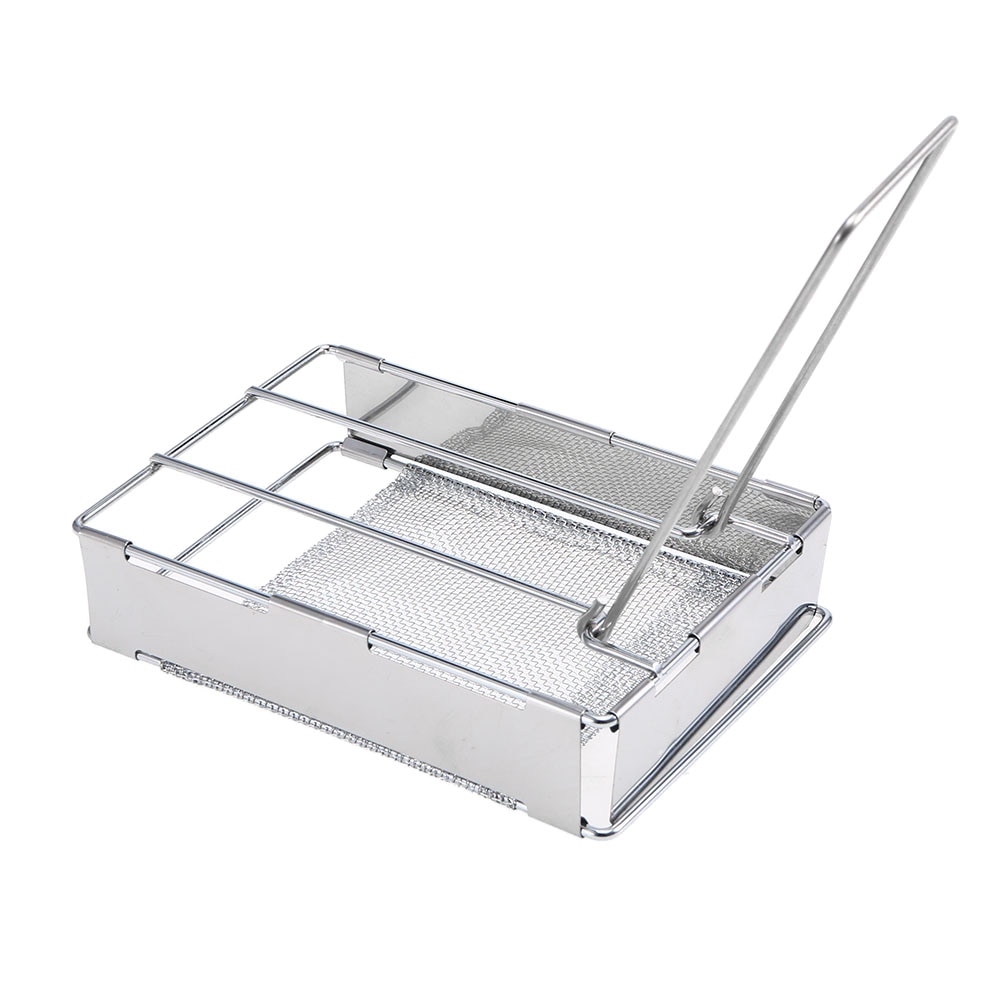 Faltbare Edelstahl Toaster Platte Tragbare draussen Camping Brot Toaster Grill