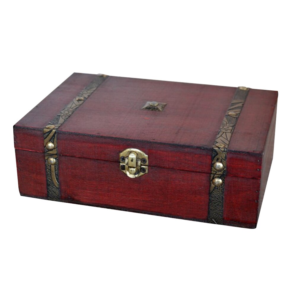 1 pc Jahrgang-Schmuck Kasten retro Dekorative Handgemachte Holz wickeln Lagerung Holz Schatz Kasten Holz Schmuck Kasten ohne Schloss