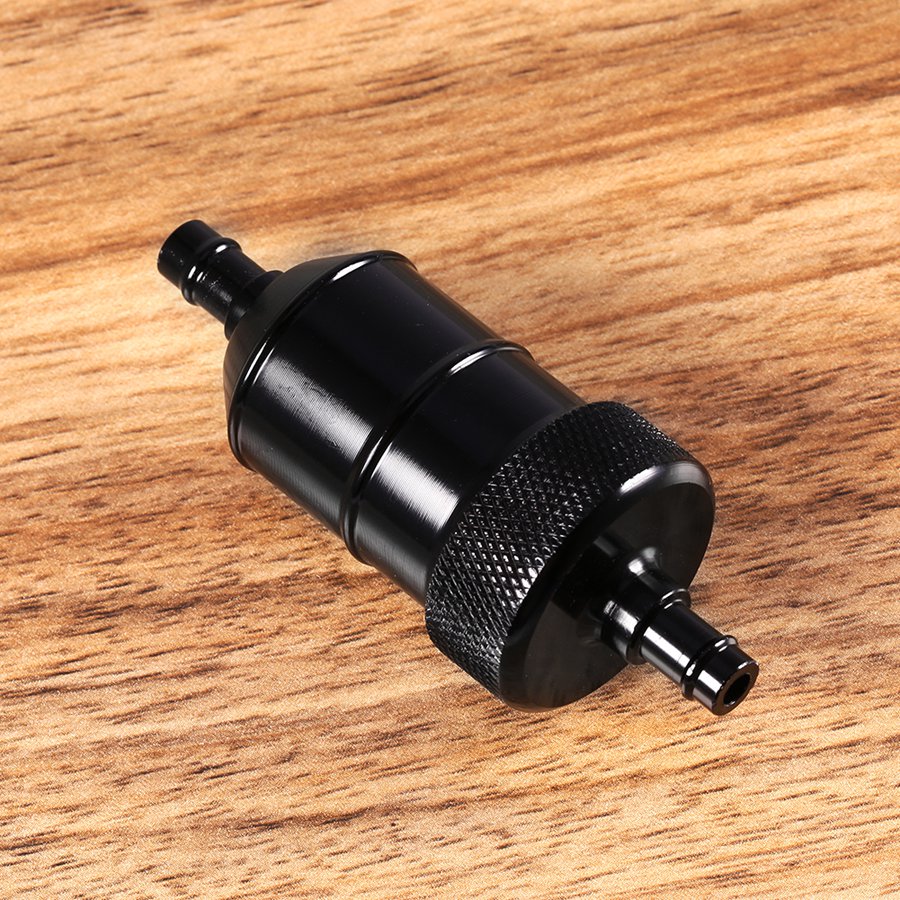 Universal- 6 MM 1/4 'Benzin Gas Kraftstoff Filter Reiniger Für Motorrad Grube Schmutz Fahrrad ATV Schwarz Motorrad zubehör