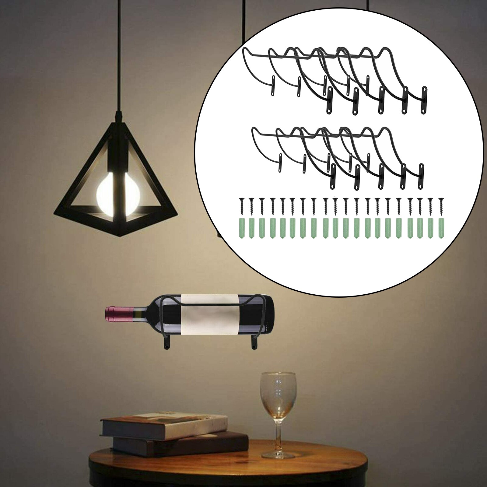 10 stück Zauberstab Montiert Wein Gestelle Eisen Wein Flasche Anzeige Halfter Gestell Organizer Flasche Organizer