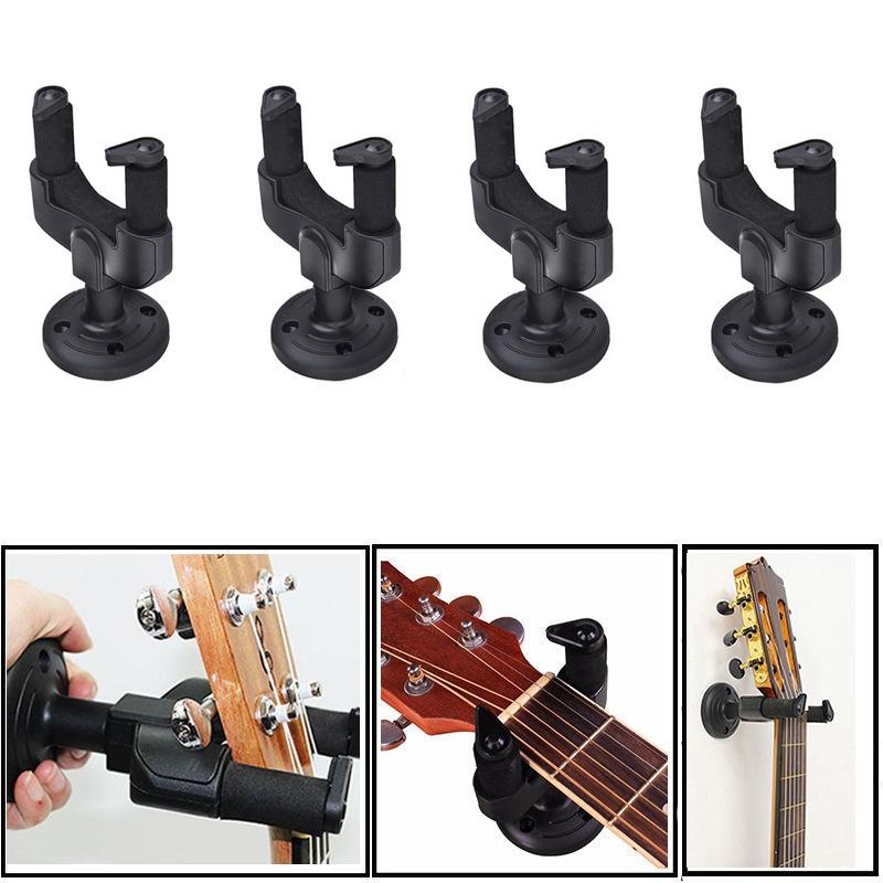 Gitarre Zauberstab Montieren KleiderbüGel Gitarre Zauberstab Montiert Regal Gitarre Lagerung Anzeige Gestell Haken Auto-Verriegelung Griff Und Metall Basis (schwarz)