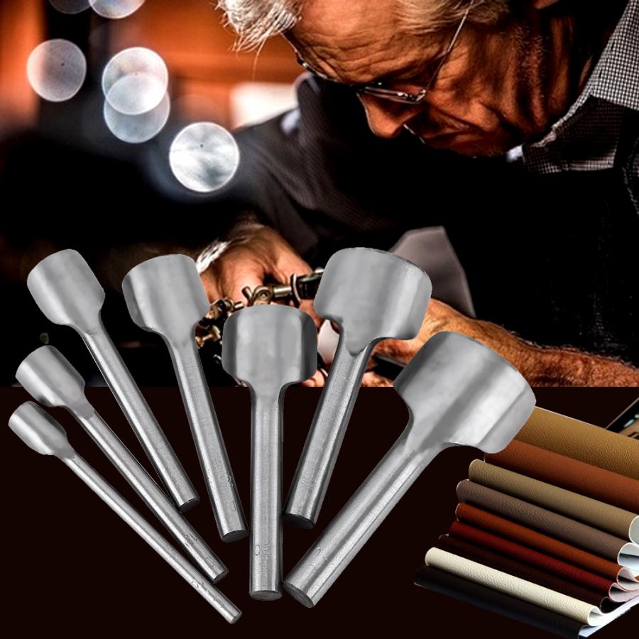 7Stck DIY Leder Carft halb-Runde Punsch Gürtel Ende Cutter Für Heimat Leder NäHenne (10-40mm) dauerhaft NäHenne leder Zubehör