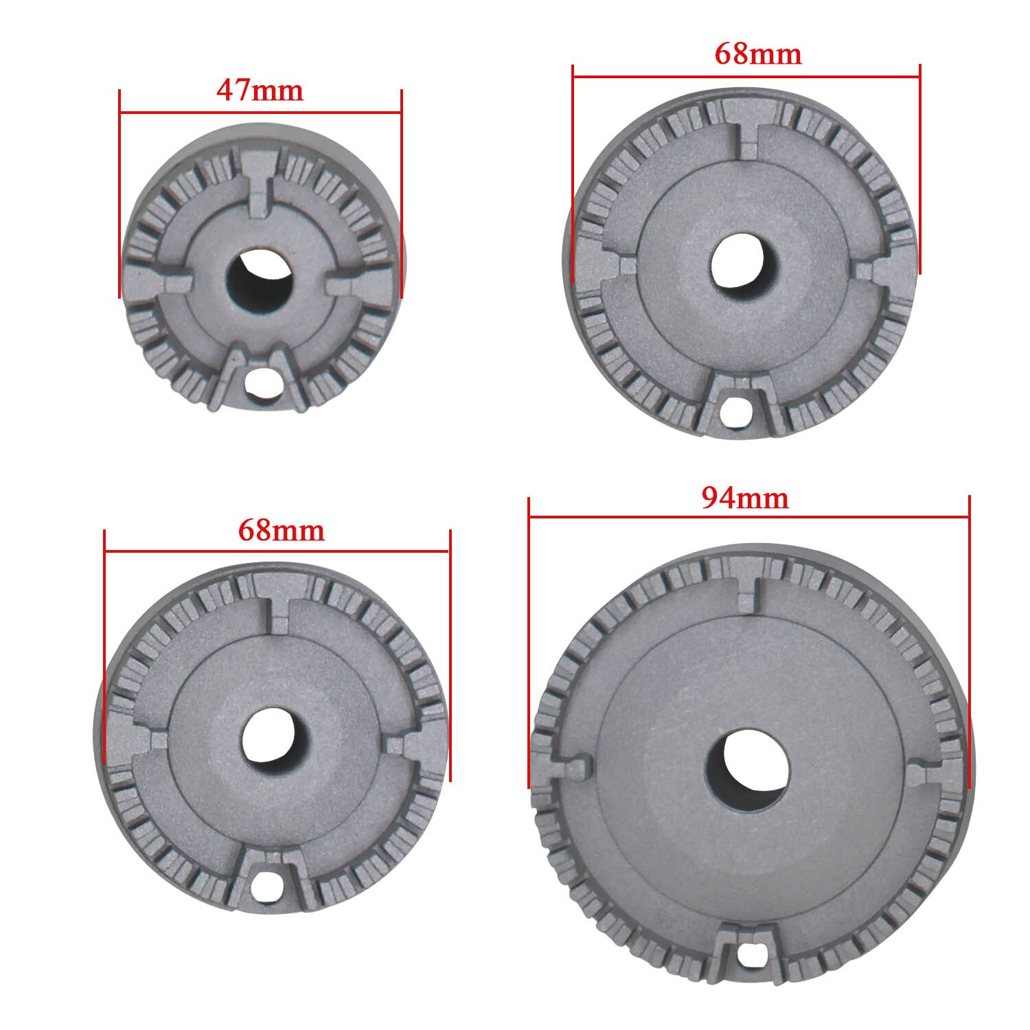 Abdeckung Universal- Herde & Ofen Kochfeld Gas Brenner Krone & Flamme Kappe