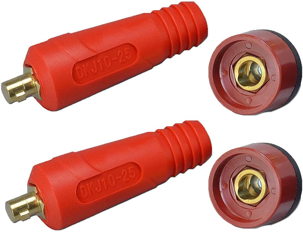 Perücke-schweißen Kabel Tafel Stecker Buchse einstellen DKJ10-25 & DKZ10-25 Schnelle Montage Dinse-Stil mit verrotten Farbe 4 stücke…