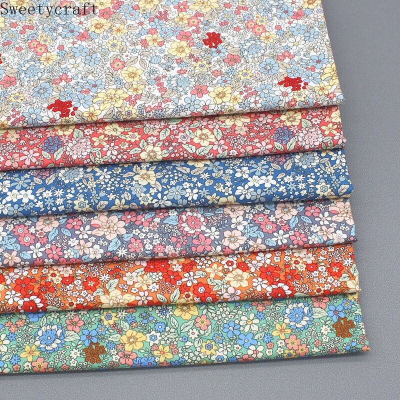 147x50CM blume Popeline baumwolle stoff handwerk sommer bekleidung freundlicher kleid Patchwork stoff für haar bogen näHenne Gewebe baumwolle tuch
