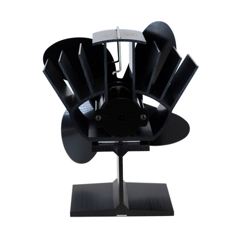 4 klingen Schwarz Kamin Wärme Versorgt Herde Fan Protokoll Holz Brenner Ecofan Ruhige Kamin Fan Effiziente Wärme Verteilung