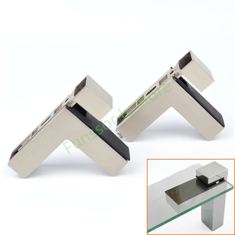 hoch Belastung verstellbare F bilden glas/holz Regal unterstützung Clip/klemme, Gebürstete oberfläche bodenträger, dicke: 3-20 MM Glas Hardware-