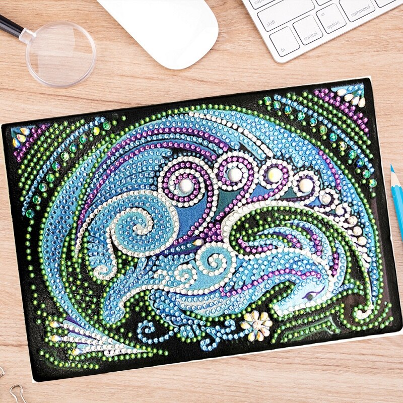 Diy Diamant Stickerei Notizbuch Spezielle Förmigen Diamant Malerei Karikatur Tagebuch Buch A5 50 Seiten Mosaik Bilder Notizbuch 1Bjb08
