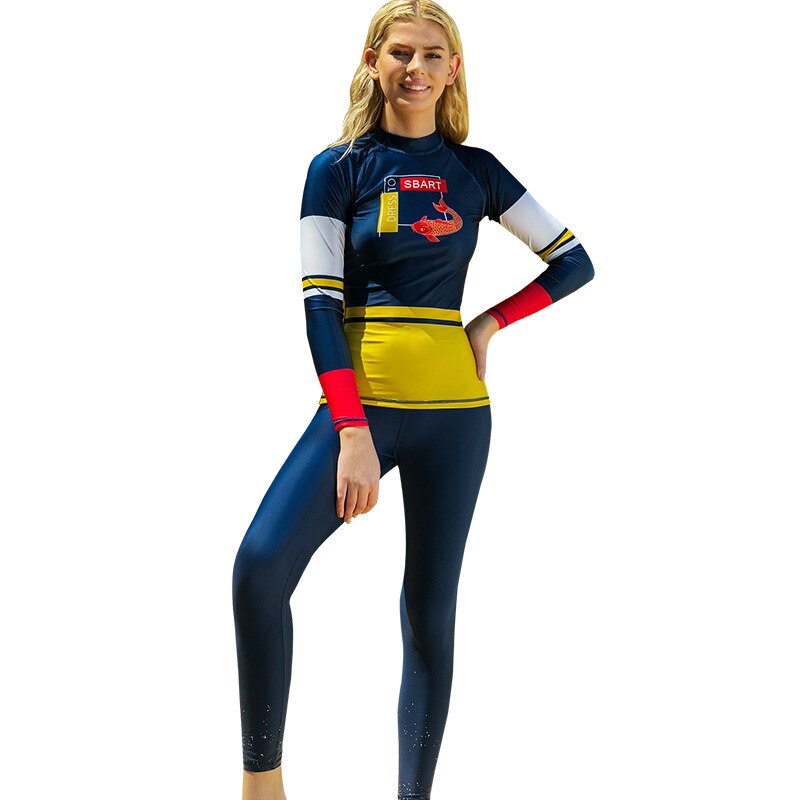 Sbart Upf 50 Rashguard Lycra Surfen für Frauen Langarm-Shirt Frauen Uv Shirt Schwimmen Surfen-Shirt Lycra Hemd Surfen