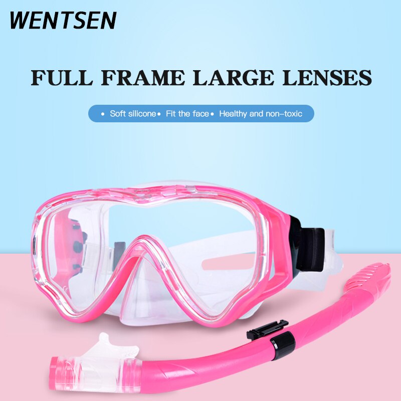 NEUE Tauchen maske freundlicher volle gesicht maske für freundlicher junge und mädchen unterwasser Schnorcheln goglese Bausatz Tauchen Ausrügestochen