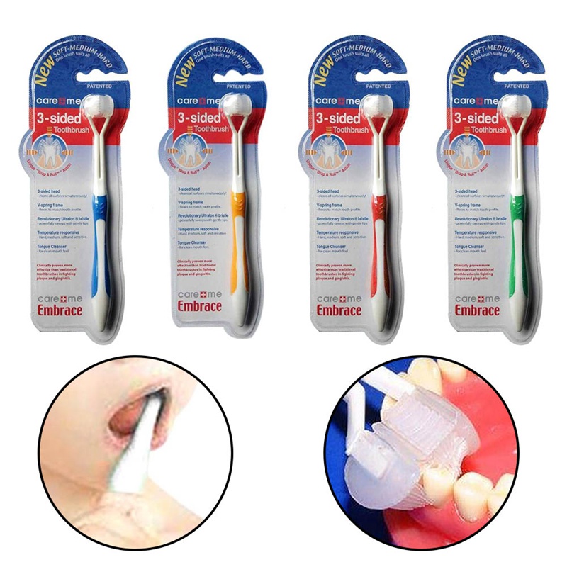 4 farben Ultrafeinen Weichen freundlicher Baby Zahnbürste 3 Seitige Zahnbürste Für Mädchen Jungen Gesundheit Zähne