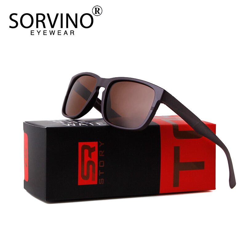 SORVINO Sportliche Polarisierte Sonnenbrille männer Elastische Schwarz Komfortables Fahren Angeln Platz UV400 Sonnenbrille