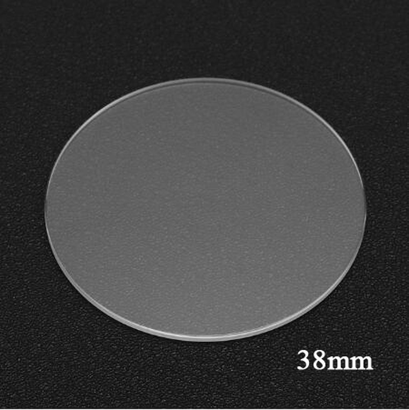 Anti kratzen Glatte Flache Saphir Uhr Glas 1,2mm Dicken, Runden transparent Kristall Uhr Reparatur Saphir Glas 25-38mm